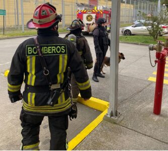 REALIZARON SIMULACRO DE INCENDIO EN COMPLEJO PENITENCIARIO DE VALDIVIA